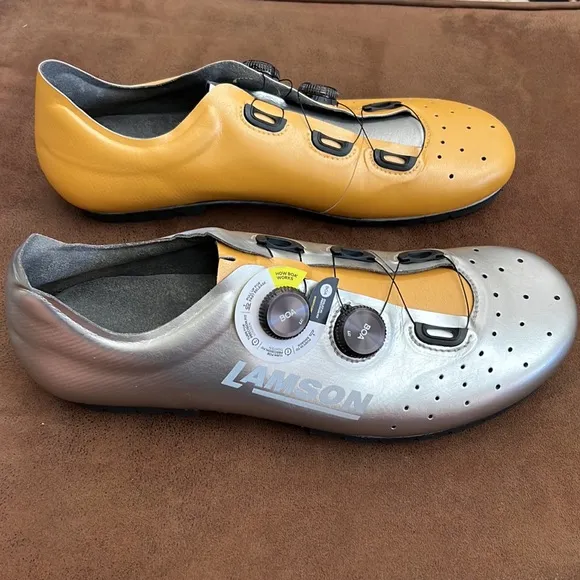 Oracle Gravel Bike Shoes Silver/Gold **See description for measurements** New