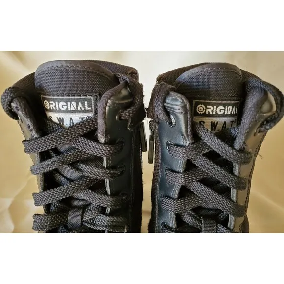 Original Swat Mens Classic 9&quot; Side Zip Tactical Boot Size 6.5 Black 115201