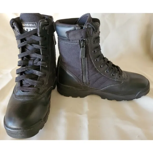 Original Swat Mens Classic 9&quot; Side Zip Tactical Boot Size 6.5 Black 115201