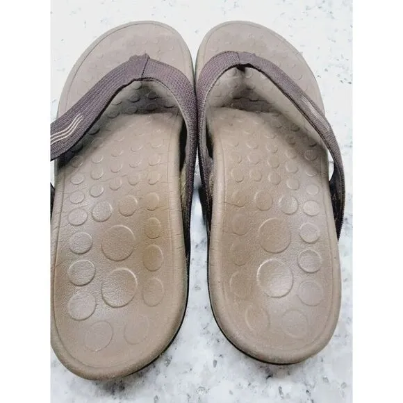 Orthaheel Wave Sandal Men's 7 Women's 8.5 Brown Thong Flip Flop Slip On Shoes