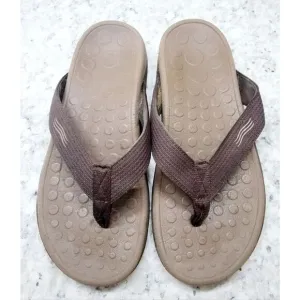 Orthaheel Wave Sandal Men's 7 Women's 8.5 Brown Thong Flip Flop Slip On Shoes