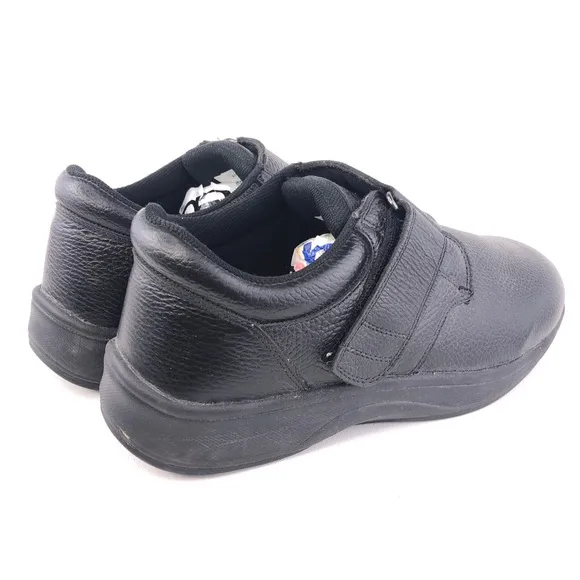 Orthofeet 510 Broadway Black Leather Orthotic Walking Shoes 11W