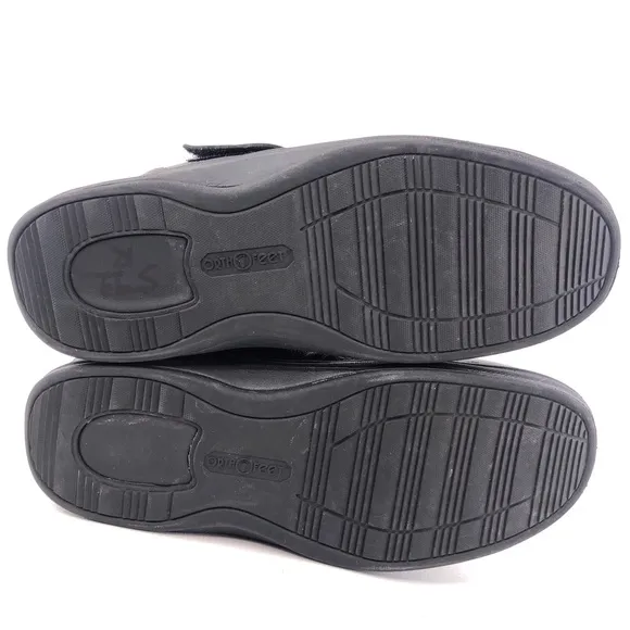 Orthofeet 510 Broadway Black Leather Orthotic Walking Shoes 11W
