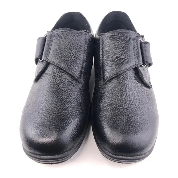 Orthofeet 510 Broadway Black Leather Orthotic Walking Shoes 11W