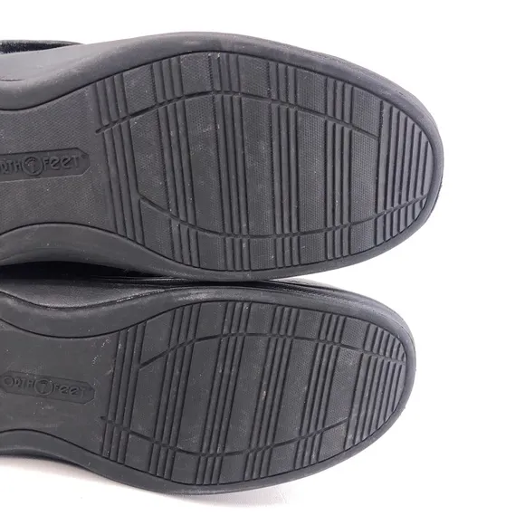 Orthofeet 510 Broadway Black Leather Orthotic Walking Shoes 11W