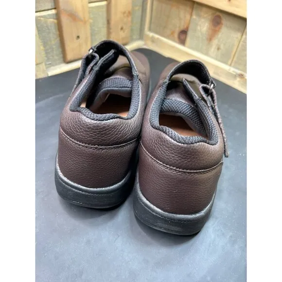 Orthofeet Mens Brown Orthopedic Shoes 10.5 D With Hook &amp; Loop Closure