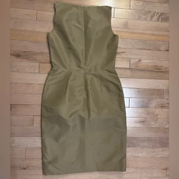Oscar de la Renta runway RTW Boat Neck Sleeveless Taupe / Sand Dress