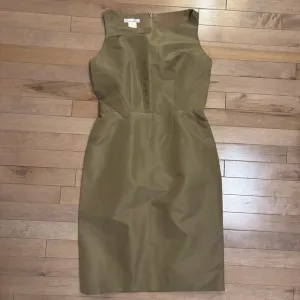 Oscar de la Renta runway RTW Boat Neck Sleeveless Taupe / Sand Dress