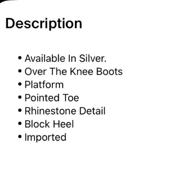 Over the knee silver ,all over Rhinestone boot , junky block heels