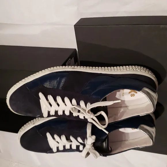 🆕️oXs Italy Engy Wedge Sneakers New NIB Tennis Shoes Women's Suede Leather 10