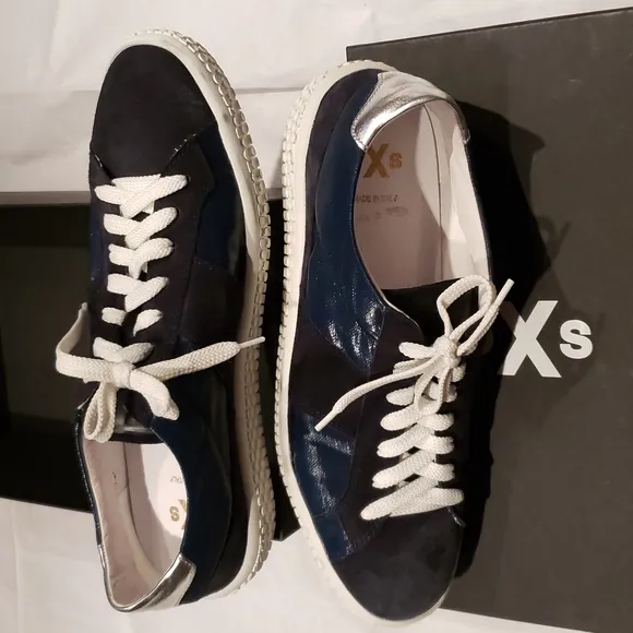 🆕️oXs Italy Engy Wedge Sneakers New NIB Tennis Shoes Women's Suede Leather 10