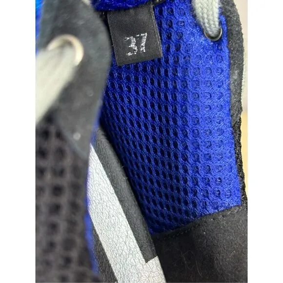 P448 Women's Shimmer Round Toe Lace Up Sneaker Shoes Blue Black Size 7