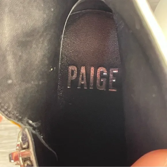 PAIGE Kate Booties - Panna Leather  in White  Size 7  GUC
