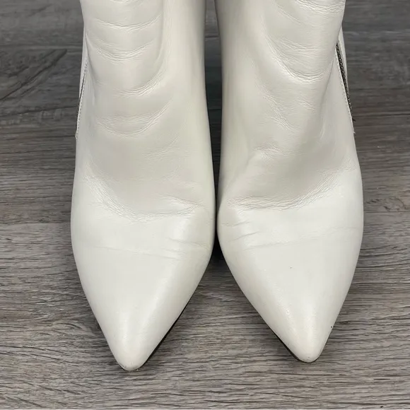 PAIGE Kate Booties - Panna Leather  in White  Size 7  GUC