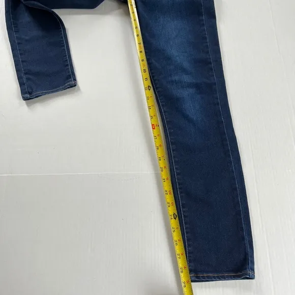 PAIGE Skyline Skinny Jeans Medium Rise Stretch Wash Blue, Size 27