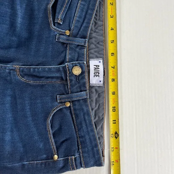 PAIGE Skyline Skinny Jeans Medium Rise Stretch Wash Blue, Size 27