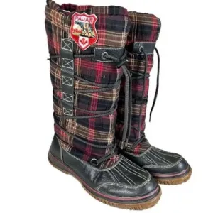Pajar Plaid Winter Boots with Sherpa lining Sz 9-9.5