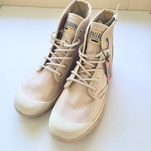 Palladium Workwear Sahara Desert Tan Beige Combat Lace Up Boots W's 10 / M's 8.5