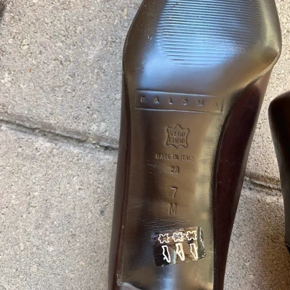 Paloma Pumps Women's Size 7B Pump Square Toe Block Heel Classic Made in Italy