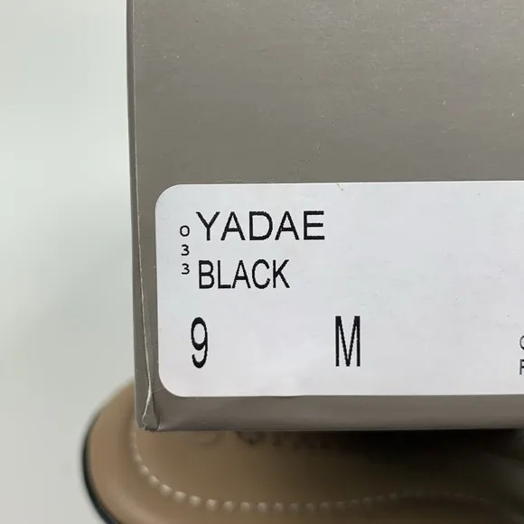 Patrizia By Spring Step Yadae Black Heeled leather Sandals Size 9 Open Toe NWT