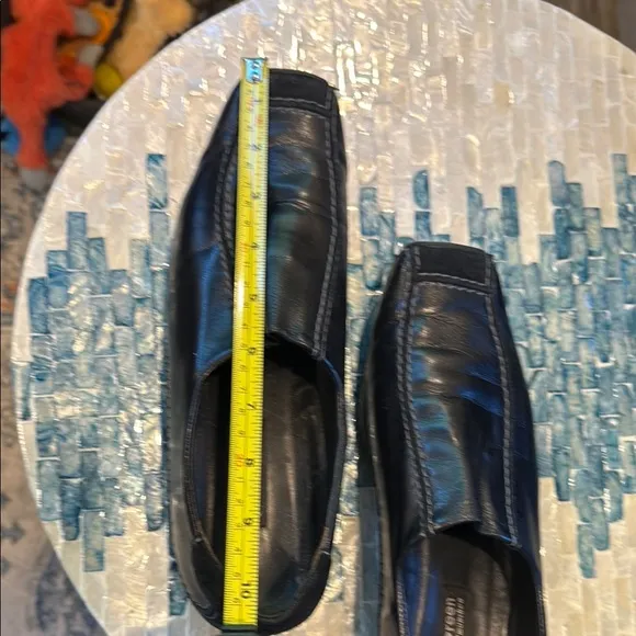 Paul Green Black Leather Slip-On Shoes