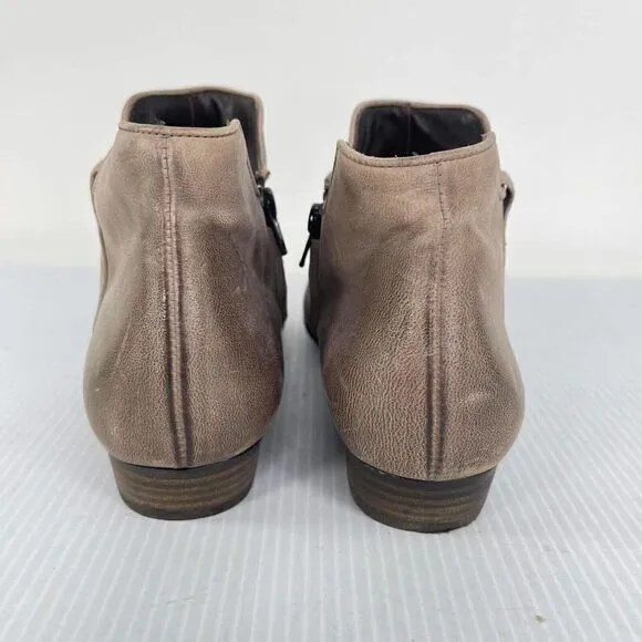 Paul Green Women's Barnes Taupe Gray Booties US 8 inside Zip Ankle Boots