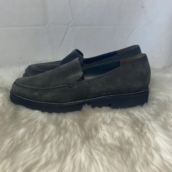 Paul Green Ariana Grey Suede Lug Sole Slip On Shoes Sz US 7.5