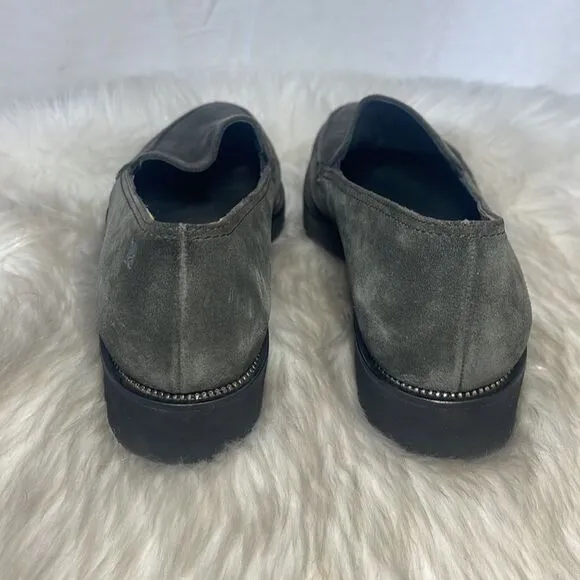 Paul Green Ariana Grey Suede Lug Sole Slip On Shoes Sz US 7.5
