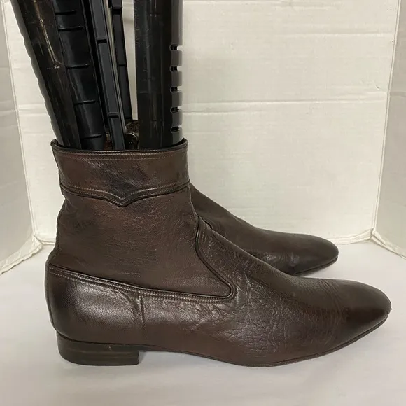 Paul Smith Brown Pebble Leather Ankle Boot Sz Men’s 11