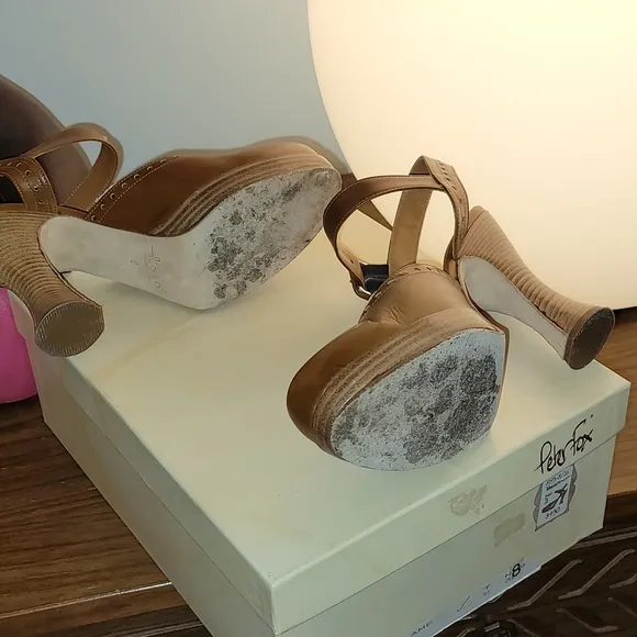 PETER FOX Dorothea British Tan Calf - 8 - collectors **authentic**  Beautiful