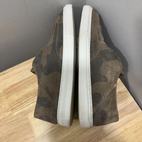 Peter Millar Loafers Mens 10.5 Green Camouflage Suede Slip‎ On Boat Shoes