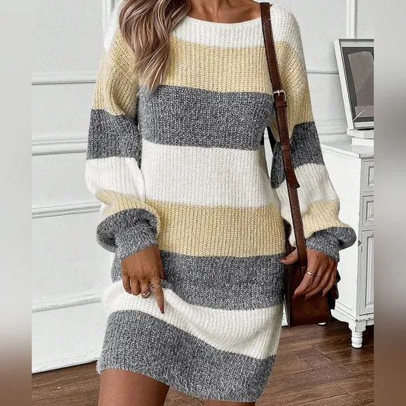 Peyton Blocked Sweater Dress