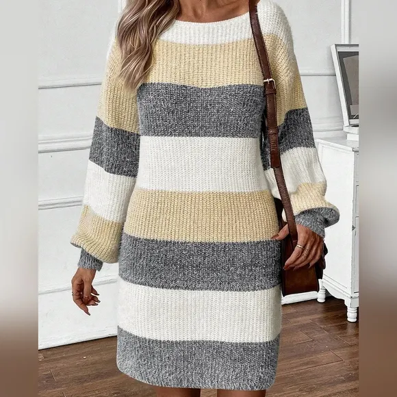 Peyton Blocked Sweater Dress