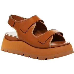 Philip Lim Womens Kate Tan Leather Lugged Sole Slingback Sandals Shoes New
