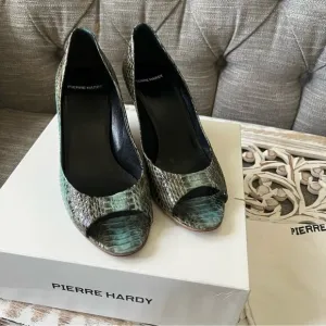 Pierre Hardy Wedge Heel Peep Toe Shoes Women’s 38.5 US 8.5