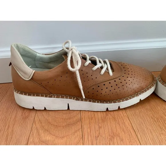 Pikolinos Vera Perforated Leather Shoes BROWN EU 42 Womens 11 Mens 8.5 W4L-6726