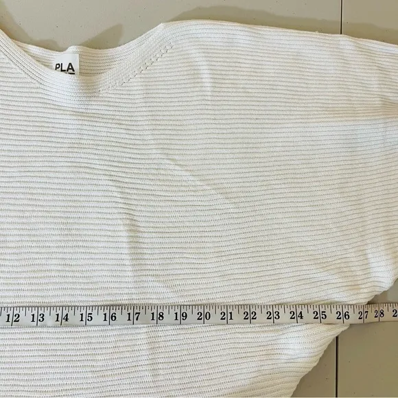 Planet Boat Neck Batwing Sleeves One Size Sweater White