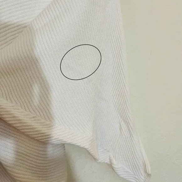 Planet Boat Neck Batwing Sleeves One Size Sweater White