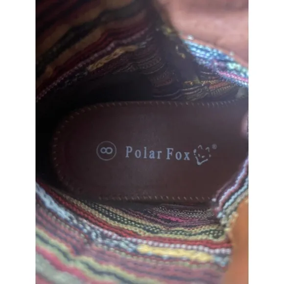 Polar Fox Cohen Mens Wingtip Motorcycle Combat Boots with Zipper