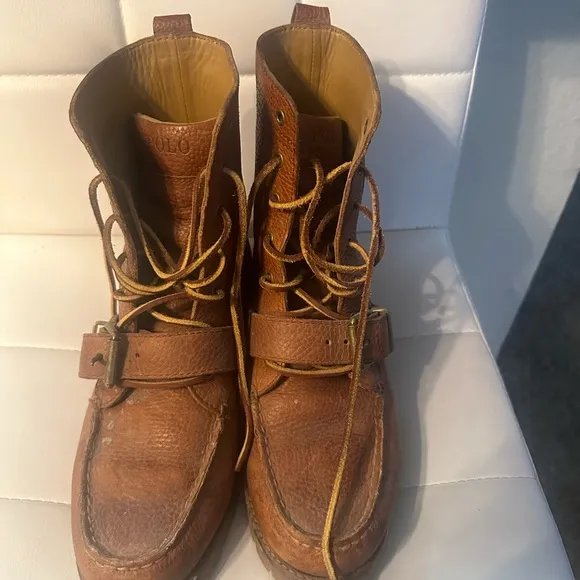 Polo by Ralph Lauren Men's Brown Leather Boots
