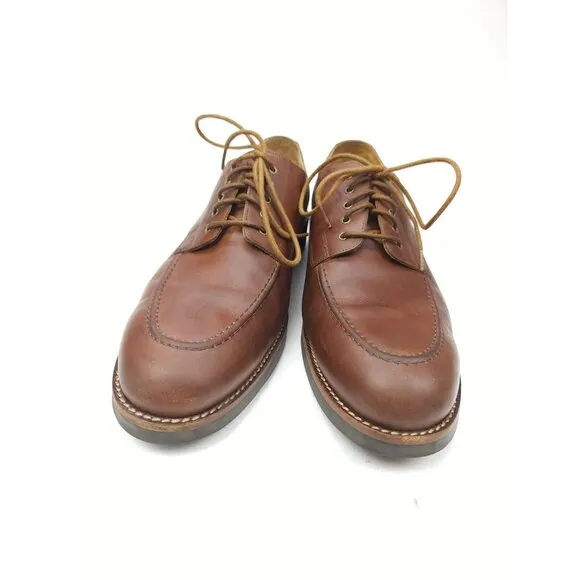 POLO Ralph Lauren  Brown Leather Oxford Shoes Size 11.5 D - AAM18472 Apron Toe
