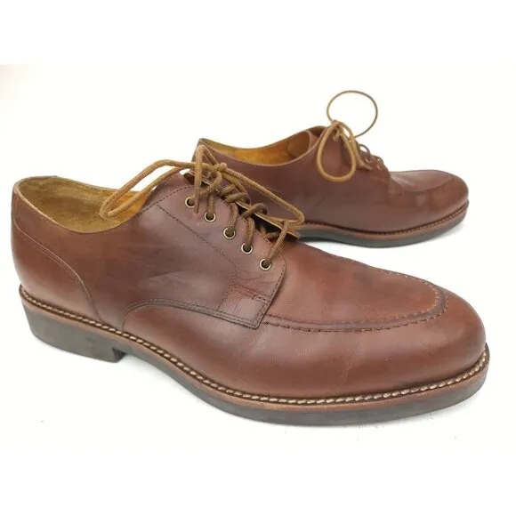 POLO Ralph Lauren  Brown Leather Oxford Shoes Size 11.5 D - AAM18472 Apron Toe