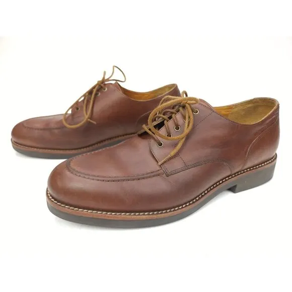 POLO Ralph Lauren  Brown Leather Oxford Shoes Size 11.5 D - AAM18472 Apron Toe