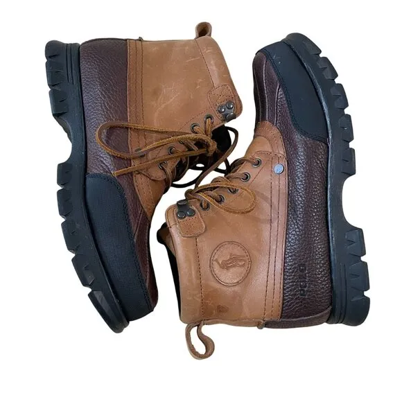 Polo Ralph Lauren Burson Duck Boots Men's 10.5 Waterproof Leather Rain Winter