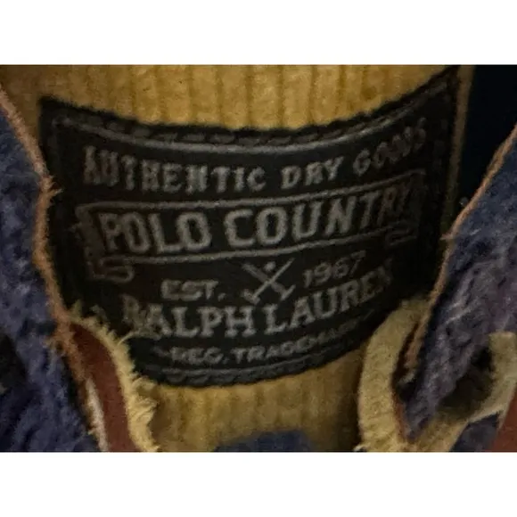 POLO Ralph Lauren Country Ranger MID Color Block Suede Corduroy Boots Men's 9.5