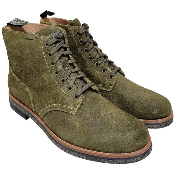 Polo Ralph Lauren Men RL Army Combat Boots Size US 10.5D Hunt Green Rough Suede