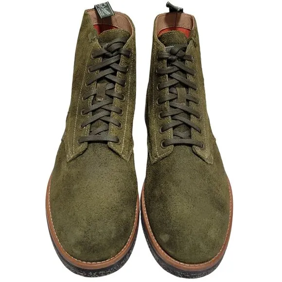 Polo Ralph Lauren Men RL Army Combat Boots Size US 10.5D Hunt Green Rough Suede