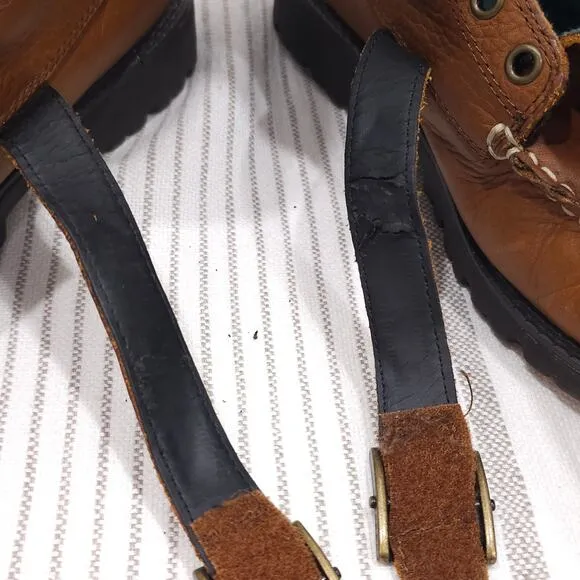POLO RALPH LAUREN Ranger Hi 2 Boots Boys 5.5 Brown Leather Heritage Rugged Shoes