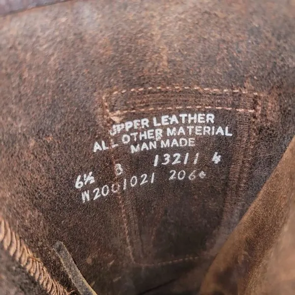 Polo Ralph Lauren Western Brown Leather Tall Army Combat Boots Size 6.5 B Rare
