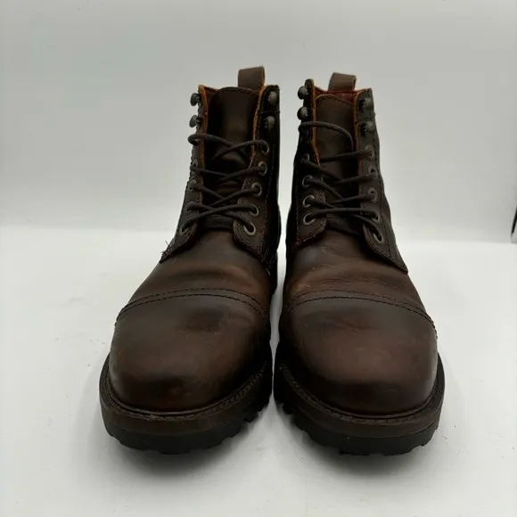 Portland Leather Patina Men’s 9 Brown Leather Lace Up Breaker Boots
